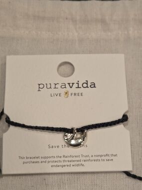 Pura Vida Sloth black/gold Bracelet